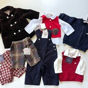 La Stupenderia Miano NWT Luxury Baby Boy Bundle 7 Items 6 Months